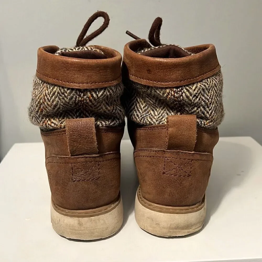 Timberland Women's Brown & Tan Tweed Leather Ankle Boots